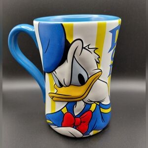 Disney Donald Duck 2D Striped Blue and Yellow Mug